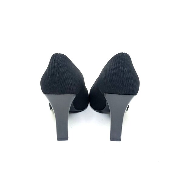 Gucci Pumps Pointed Snip Toe Heels Black Fabric Womens US 7 B - Picture 6 of 11